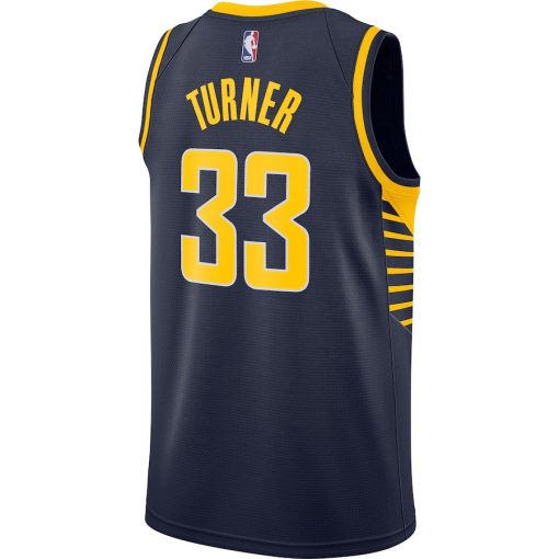 Nike Indiana Pacers #33 Myles Turner Unisex Swingman Jersey - Icon Edition - Navy - Image 2