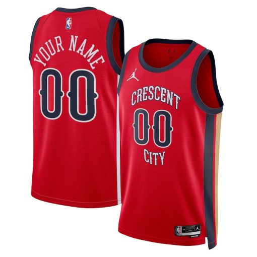 Jordan New Orleans Pelicans Custom Unisex Swingman Jersey - Statement Edition - Red - Image 3