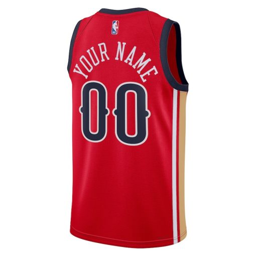 Jordan New Orleans Pelicans Custom Unisex Swingman Jersey - Statement Edition - Red - Image 2