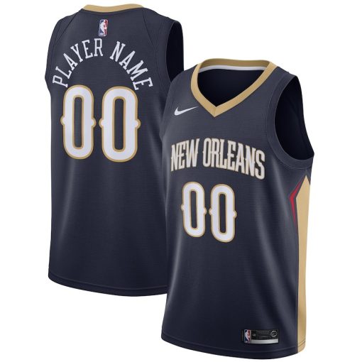 Nike New Orleans Pelicans Custom Unisex Swingman Jersey - Icon Edition - Navy - Image 3
