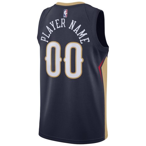 Nike New Orleans Pelicans Custom Unisex Swingman Jersey - Icon Edition - Navy - Image 2