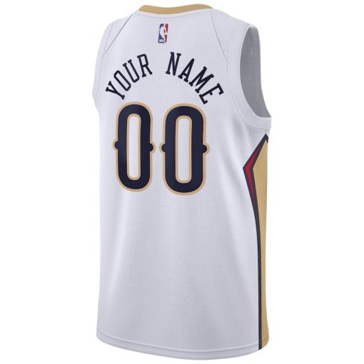 Nike New Orleans Pelicans Custom Unisex Swingman Jersey - Association Edition - White - Image 2