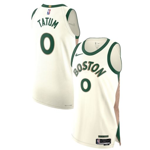 Nike Boston Celtics #0 Jayson Tatum Authentic Jersey - City Edition - White - Image 3
