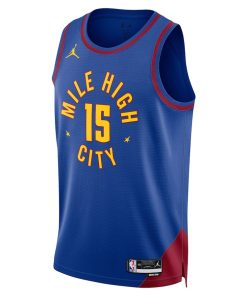 Jordan Denver Nuggets #15 Nikola Jokic Unisex Swingman Jersey - Statement Edition - Blue