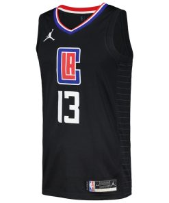 Nike LA Clippers #13 Paul George Unisex Swingman Player Jersey - Statement Edition - Black