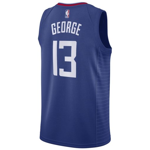 Nike LA Clippers #13 Paul George Unisex Swingman Jersey - Icon Edition - Blue - Image 2