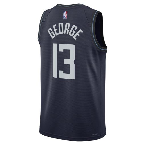 Nike LA Clippers #13 Paul George Unisex  Swingman Jersey - City Edition - Navy - Image 2