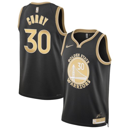 Nike Golden State Warriors #30 Stephen Curry Unisex Swingman Jersey - Select Series – Black - Image 3