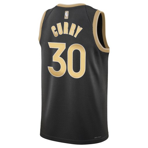 Nike Golden State Warriors #30 Stephen Curry Unisex Swingman Jersey - Select Series – Black - Image 2