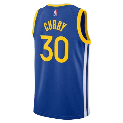 Nike Golden State Warriors #30 Stephen Curry Unisex Swingman Jersey - Icon Edition - Royal - Image 2