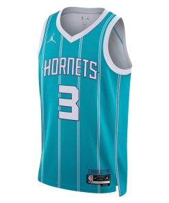 Jordan Charlotte Hornets #3 Terry Rozier Unisex Swingman Jersey - Icon Edition - Teal
