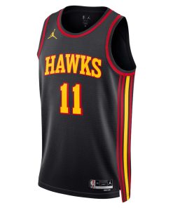 Jordan Atlanta Hawks #11 Trae Young Unisex Swingman Jersey - Statement Edition - Black