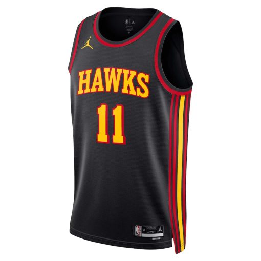 Jordan Atlanta Hawks #11 Trae Young Unisex Swingman Jersey - Statement Edition - Black