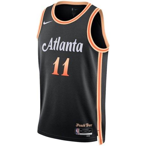 Nike Atlanta Hawks #11 Trae Young Unisex  Swingman Jersey - City Edition - Black