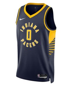 Nike Indiana Pacers #0 Tyrese Haliburton Unisex Swingman Jersey - Icon Edition - Navy