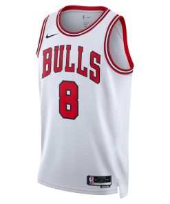 Nike Chicago Bulls #8 Zach LaVine Unisex Swingman Jersey - Association Edition - White