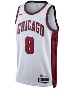 Nike Chicago Bulls #8 Zach LaVine Unisex  Swingman Jersey - City Edition - White
