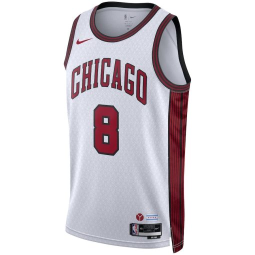 Nike Chicago Bulls #8 Zach LaVine Unisex  Swingman Jersey - City Edition - White