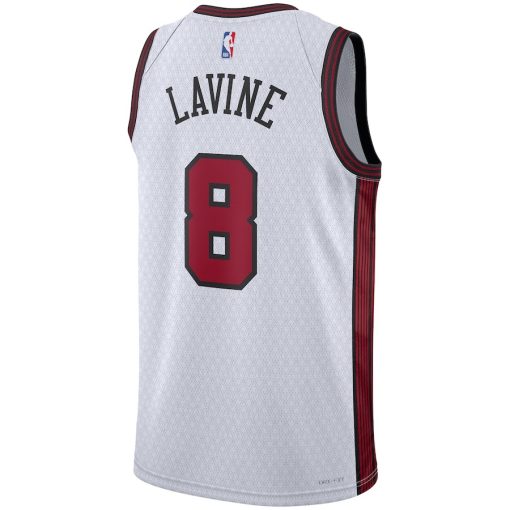 Nike Chicago Bulls #8 Zach LaVine Unisex  Swingman Jersey - City Edition - White - Image 2