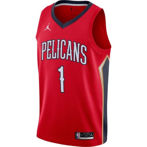 Jordan New Orleans Pelicans #1 Zion Williamson  Swingman Jersey - Statement Edition - Red