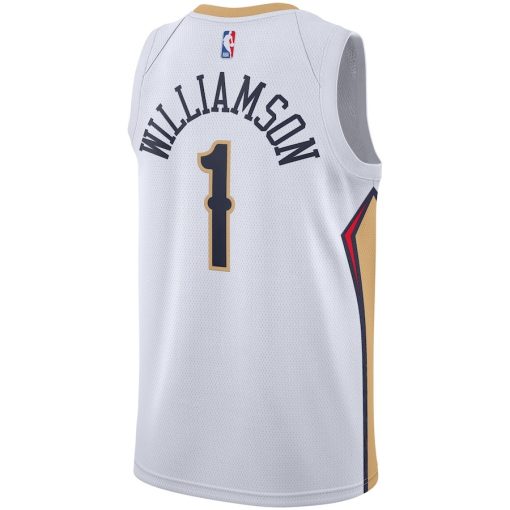 Nike New Orleans Pelicans #1 Zion Williamson Unisex Swingman Jersey - Association Edition - White - Image 2