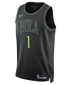 Nike New Orleans Pelicans #1 Zion Williamson Unisex Swingman Jersey - City Edition - Black